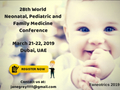 28th World Neonatal, Pediatric and Family Medicine Conference on March 21-22, 2019 in Dubai, UAE.